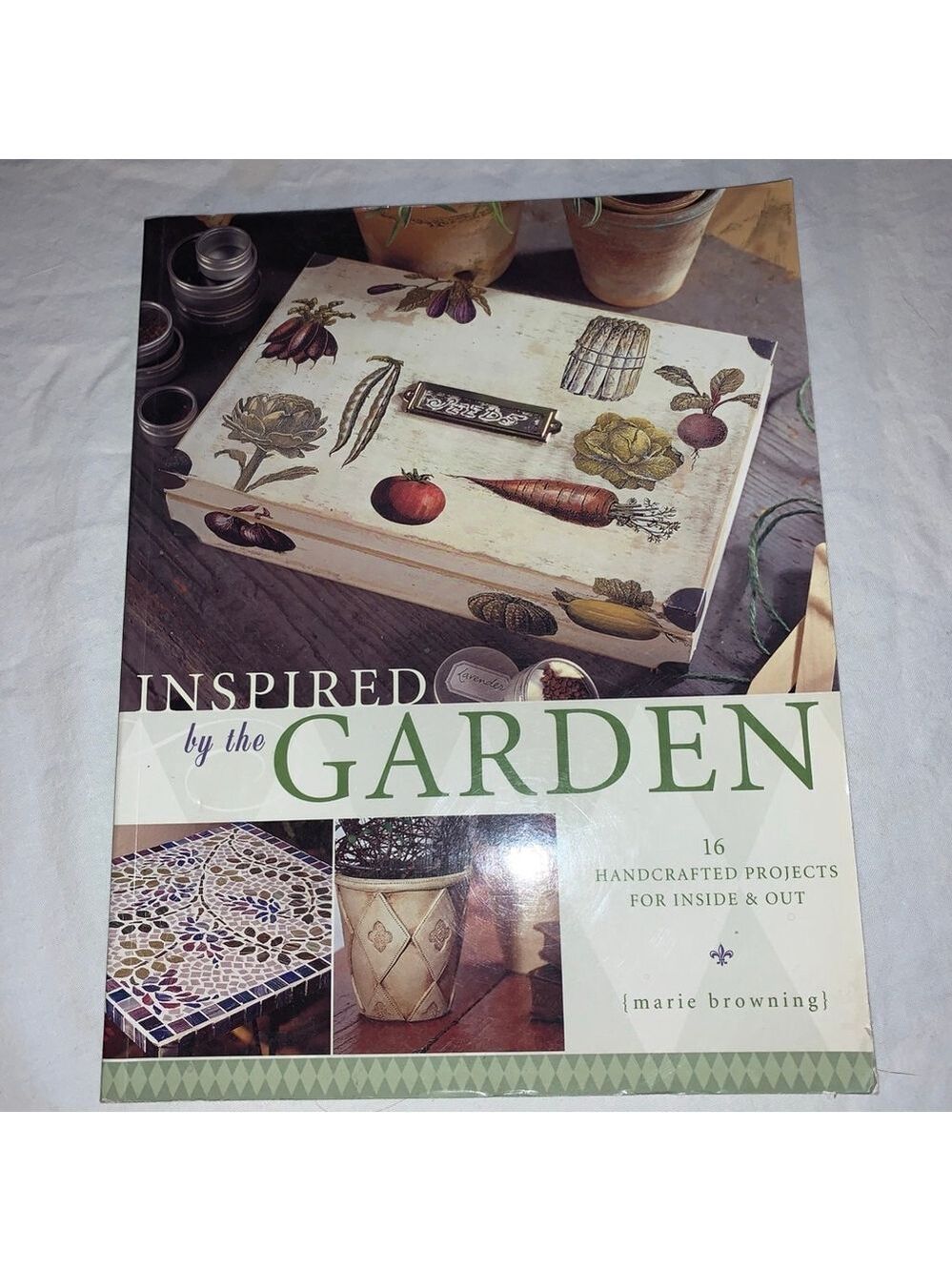 Unbranded Arts & Crafts Book: Inspired by the Garden, White Green, One Size